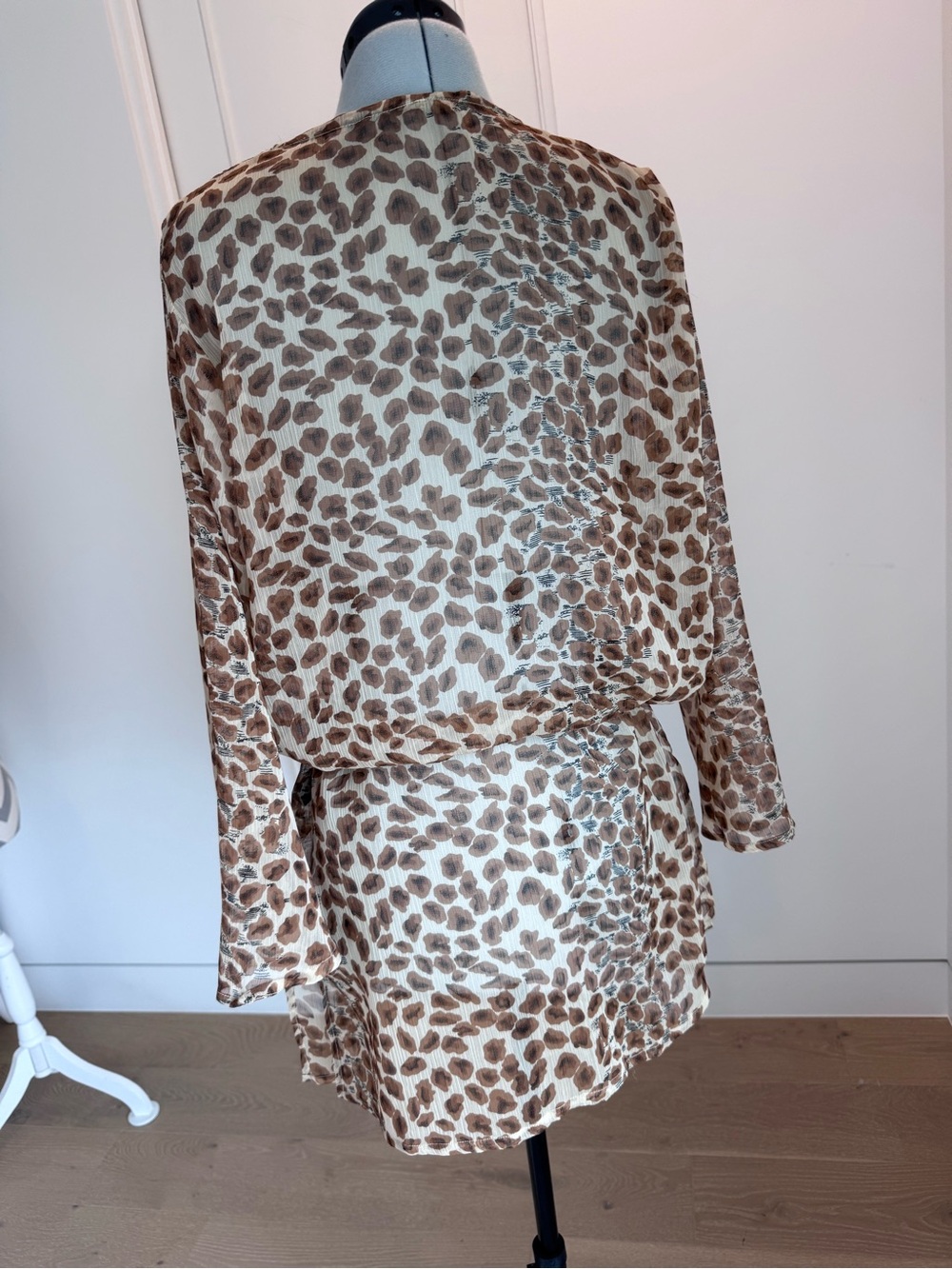 Cover-up Beaded Leopard Print Tunic Dress/Top - - Picture 7 of 7